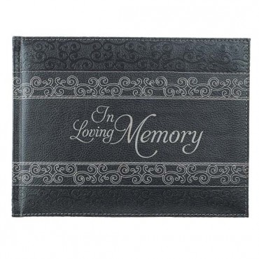 Guest Book: In Loving Memory I/L Charcoal - Christian Art Gifts